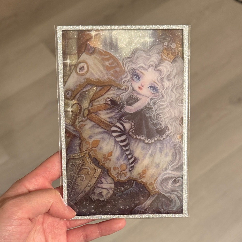Whimsical Art Print with Silver Accents